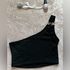 One strap Crop Top🖤⛓️